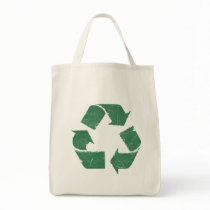 Vintage Green Recycle Sign Bag