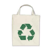 Vintage Green Recycle Sign Bag