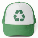 Vintage Green Recycle Sign hats
