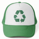 Vintage Green Recycle Sign hats