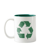 Vintage Green Recycle Sign Mug