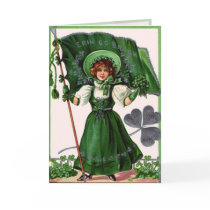 Vintage Green Saint Patrick's Day Greeting Card
