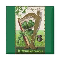 Vintage Green Saint Patrick's Day Magnets