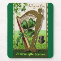 Vintage Green Saint Patrick's Day Mouse Pad