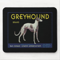 Vintage Greyhound Lemon Label Circa 1920 Mouse Pads