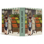 Vintage Grocer and Boy Next to the Fruit Stand binders