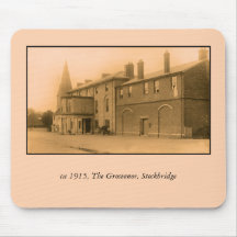 vintage Grosvenor Hotel, Stockbridge, classic car Mouse Pad