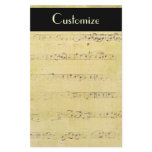 Vintage Grunge Antique Musical Notes Stationery