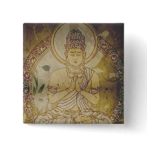 Vintage Grunge Buddha Buttons