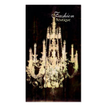 vintage grunge elegant chandelier paris fashion business card templates