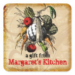 vintage grunge garden vegetable food gift label stickers