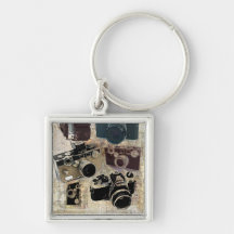 Vintage Grunge Retro Cameras Fashion Key Chain