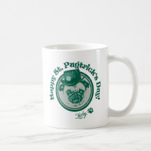 Vintage Grunge St Patrick's Day Pug Tees Mug