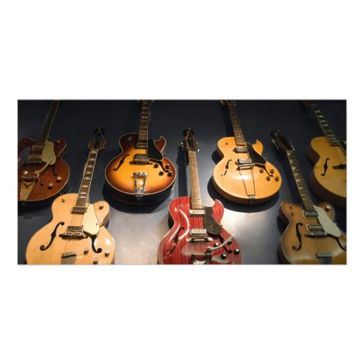 Vintage Guitars Personalized Photo Card