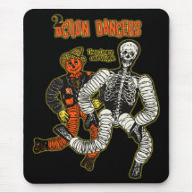 Vintage Halloween Action Dancers Mousepad