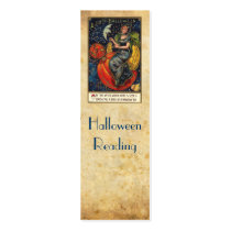 Vintage Halloween bookmark Business Card Template