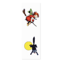 Vintage Halloween bookmark Business Card Template