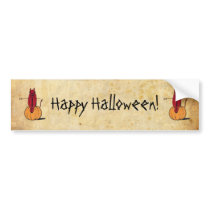 Vintage Halloween Bumper Sticker