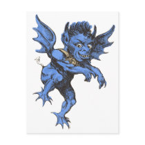 Vintage Halloween Gargoyle or Demon Postcard