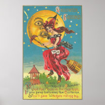Vintage Halloween Greeting Cards Classic Posters