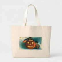 Vintage Halloween Greeting Cards Classic Posters Tote Bags