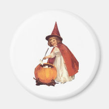 Vintage Halloween Greeting Cards Classic Posters Refrigerator Magnets