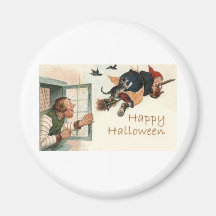 Vintage Halloween Greeting Cards Classic Posters Fridge Magnets