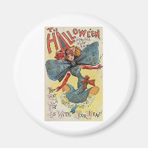Vintage Halloween Greeting Cards Classic Posters Fridge Magnets
