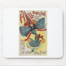 Vintage Halloween Greeting Cards Classic Posters Mouse Pads
