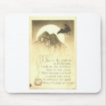 Vintage Halloween Greeting Cards Classic Posters Mouse Pad