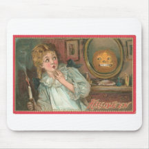 Vintage Halloween Greeting Cards Classic Posters Mouse Pads