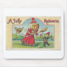 Vintage Halloween Greeting Cards Classic Posters Mouse Pads