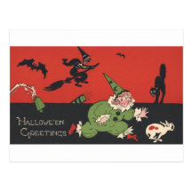 Vintage Halloween Greeting Cards Classic Posters Postcard