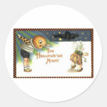 Vintage Halloween Greeting Cards Classic Posters Stickers