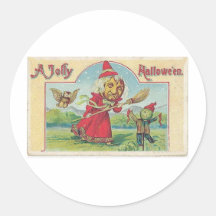 Vintage Halloween Greeting Cards Classic Posters Stickers
