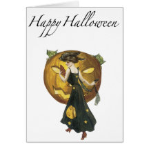 Vintage Halloween Greetings Card