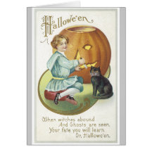 Vintage Halloween Greetings Card