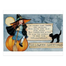 Vintage Halloween Greetings Post Cards