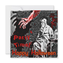 Vintage Halloween Hand in the Dark Custom Invitations