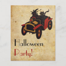 Vintage Halloween Party Flyer