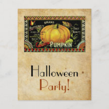Vintage Halloween Party Flyer