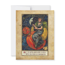 Vintage Halloween Party Personalized Invitations