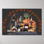 Vintage Halloween Poster Print (Gaelic)