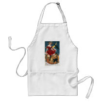 Vintage Halloween Pumpkin and Friends Greetings Apron