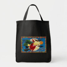 Vintage Halloween Spirit Witch Tote Bag