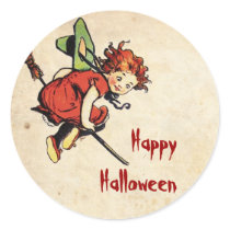 Vintage Halloween Round Sticker