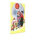 Vintage Halloween Stretched Canvas Print
