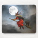 Vintage Halloween Witch Mousepad