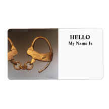 Vintage Handcuffs Custom Shipping Labels