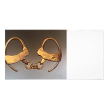 Vintage Handcuffs Personalized Photo Card